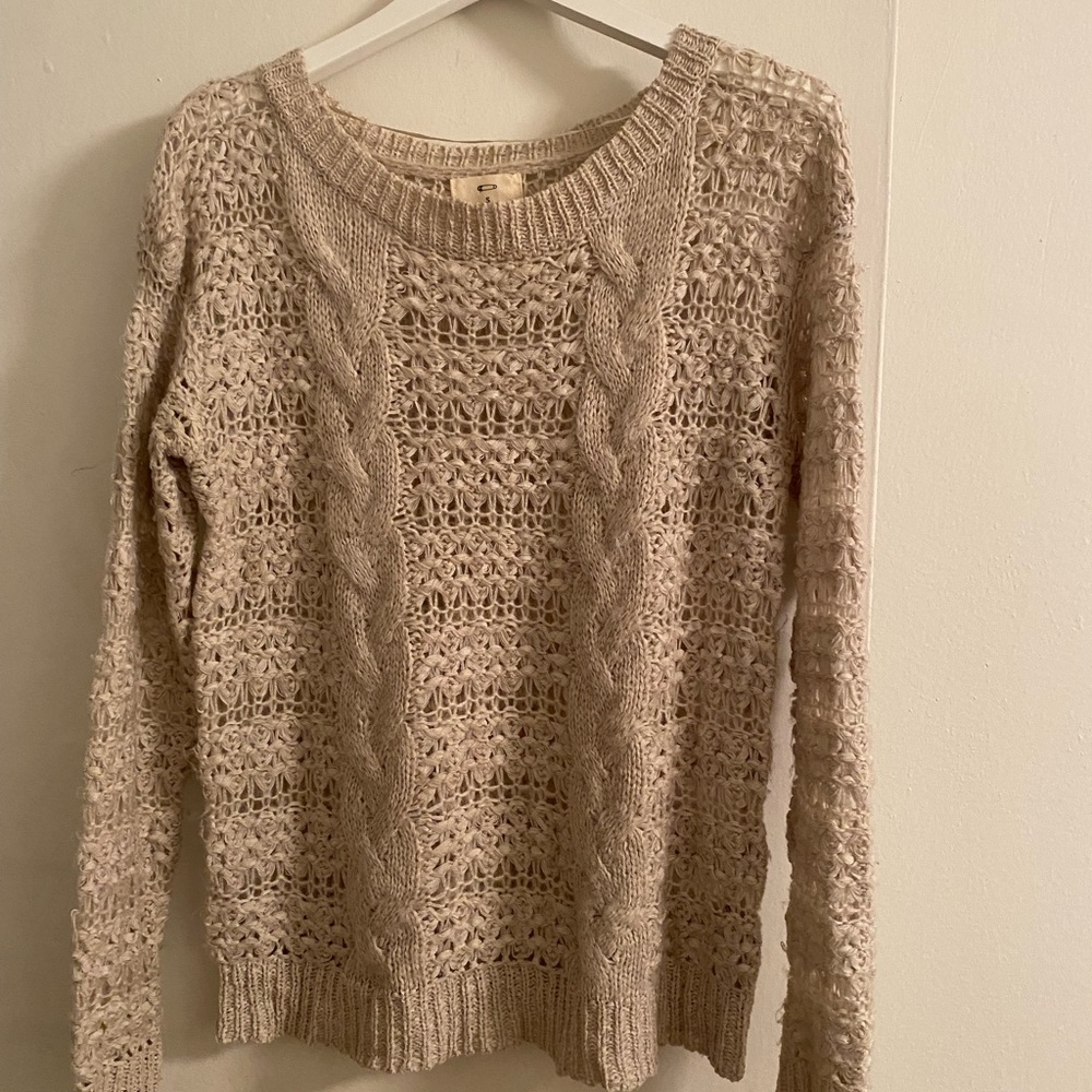 Pins and Needles Cream Knit Sweater Size S